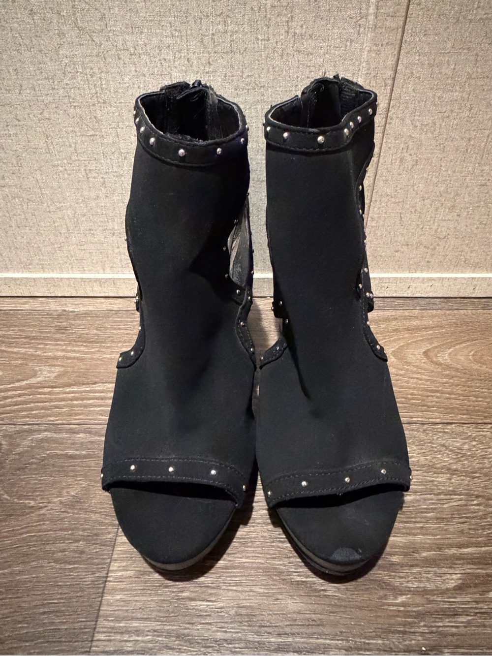 Report Black Studded Suede Heels Size 9